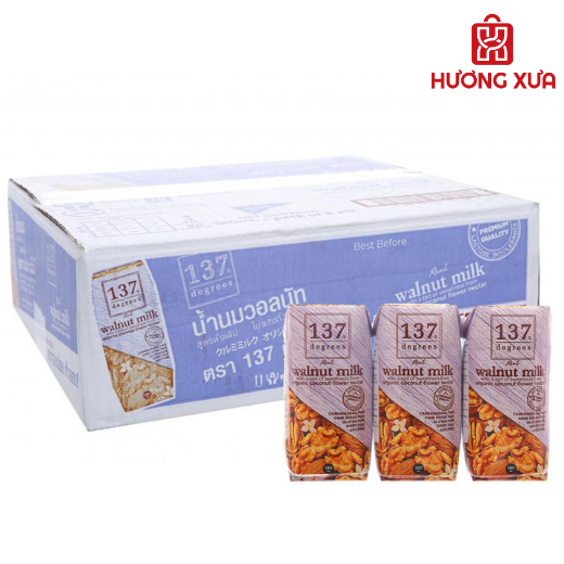 Thùng 36 hộp sữa hạt óc chó 137 Degrees truyền thống 180ml