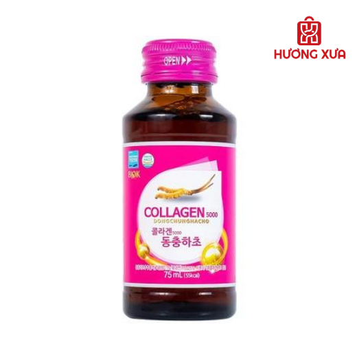 Nước Collagen5000 Đông Trùng Hạ Thảo BIOK Hộp 10 Chai