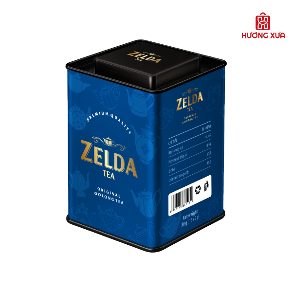 Trà Ô Long Nguyên Chất Zelda Hộp Sắt Túi Lọc 30g