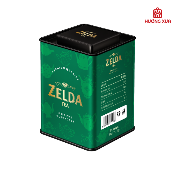 Trà Ô Long Nguyên Chất Zelda Hộp Sắt Túi Lọc 30g