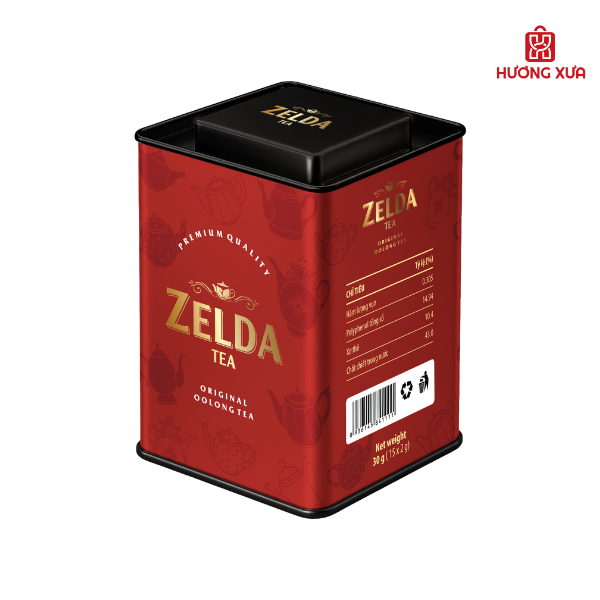 Trà Ô Long Nguyên Chất Zelda Hộp Sắt Túi Lọc 30g