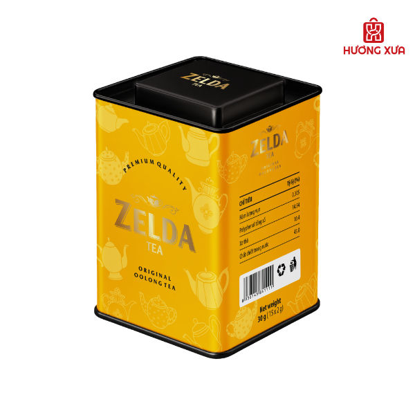 Trà Ô Long Nguyên Chất Zelda Hộp Sắt Túi Lọc 30g