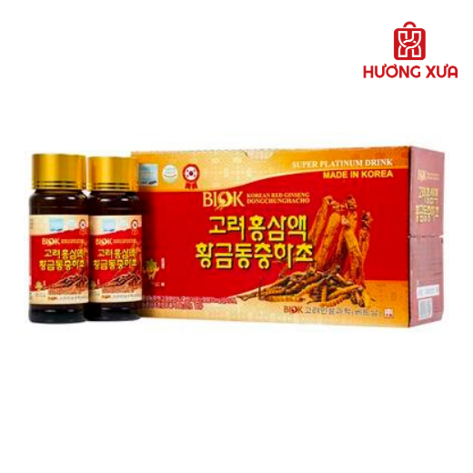 Nước Hồng Sâm Đông Trùng Hạ Thảo BIOK hộp 10 chai
