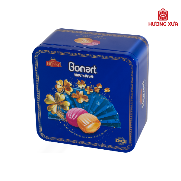 Kẹo cứng sữa trái cây Bonart Nhân Sốt Trái Cây (HT vuông) 120g