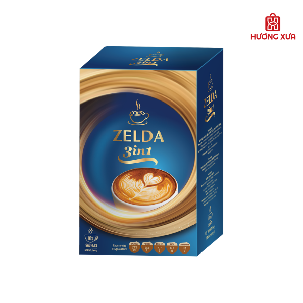Cà Phê Hòa Tan 3in1 Zelda Hộp Giấy 160g
