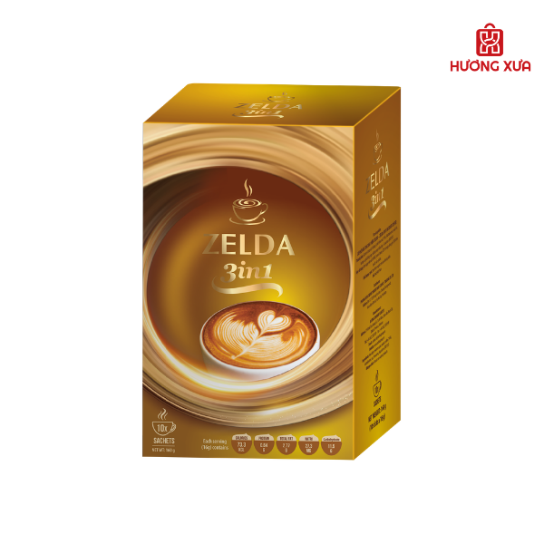Cà Phê Hòa Tan 3in1 Zelda Hộp Giấy 160g