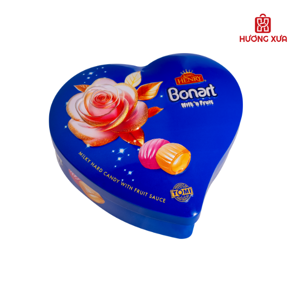 Kẹo cứng sữa trái cây Bonart Nhân Sốt Trái Cây (HT trái tim nhỏ) 70g