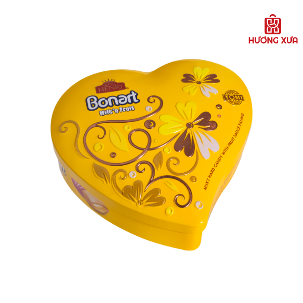 Kẹo cứng sữa trái cây Bonart Nhân Sốt Trái Cây (HT trái tim nhỏ) 70g