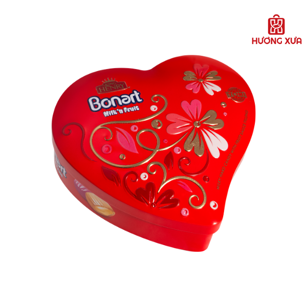 Kẹo cứng sữa trái cây Bonart Nhân Sốt Trái Cây (HT trái tim nhỏ) 70g