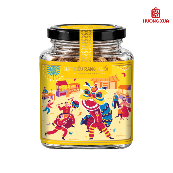 Hạt điều rang muối PH hũ thủy tinh vuông 170g