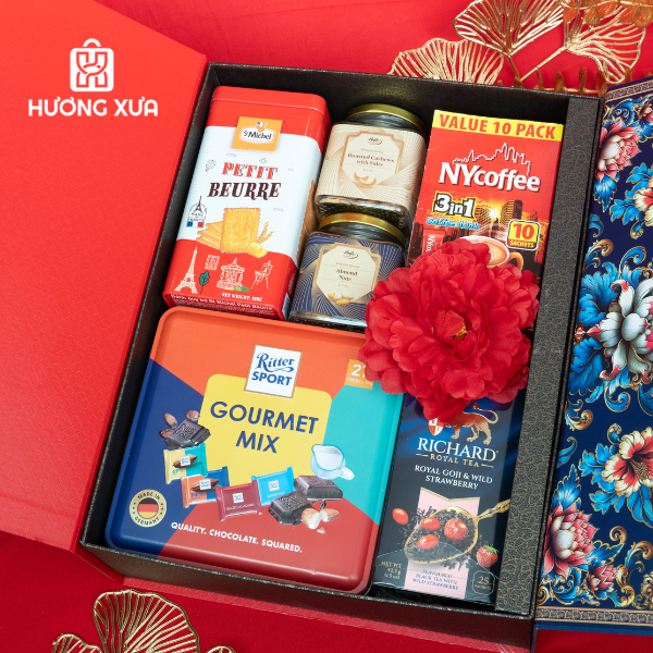 Hương Xưa Mart cung cấp dịch vụ thiết kế quà Tết chuyên nghiệp theo yêu cầu