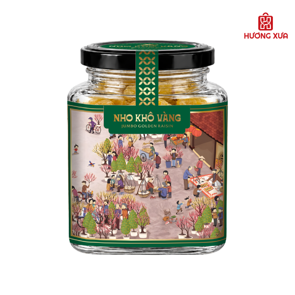 Nho Khô Vàng Raisins Hũ Thủy Tinh 220g