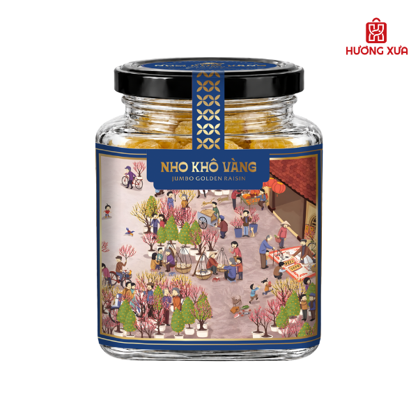 Nho Khô Vàng Raisins Hũ Thủy Tinh 220g