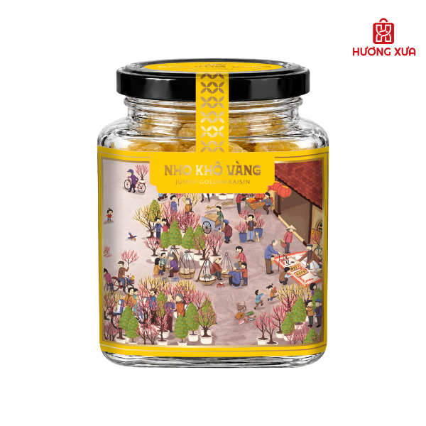 Nho Khô Vàng Raisins Hũ Thủy Tinh 220g