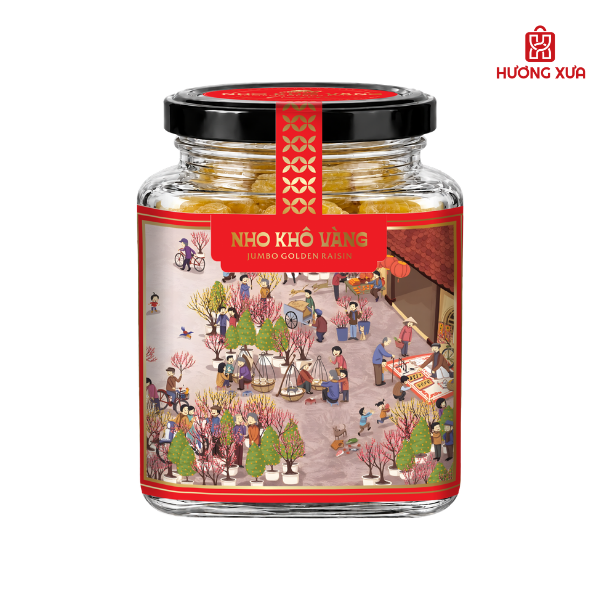 Nho Khô Vàng Raisins Hũ Thủy Tinh 220g