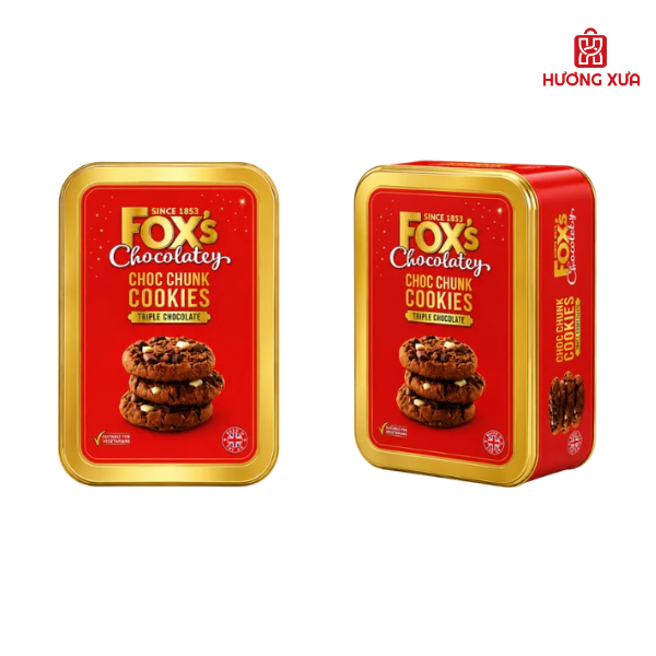 Bánh Quy Hộp Thiếc Fox's Chocolatey Choc Chunk Cookies 180g