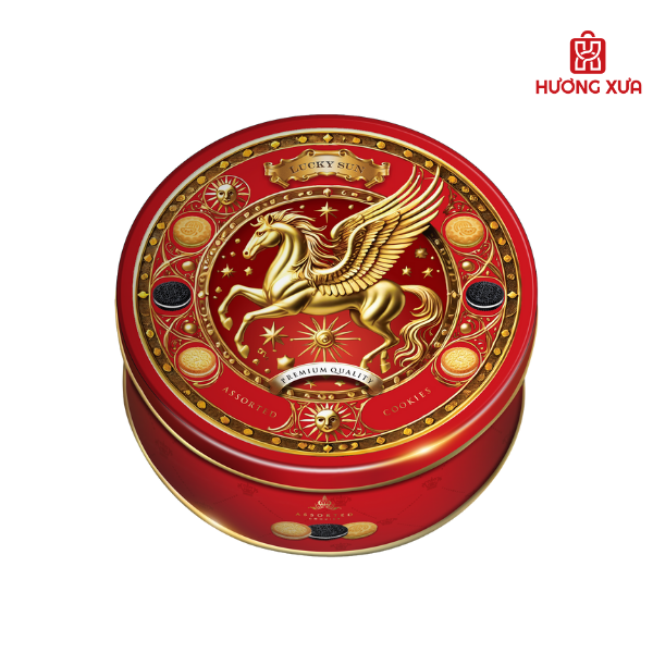 Bánh Quy Hỗn Hợp Luckysun HS Họa Tiết Hình Ngựa 110g