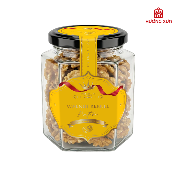 Nhân hạt óc chó vị tự nhiên PH hũ thủy tinh 140g