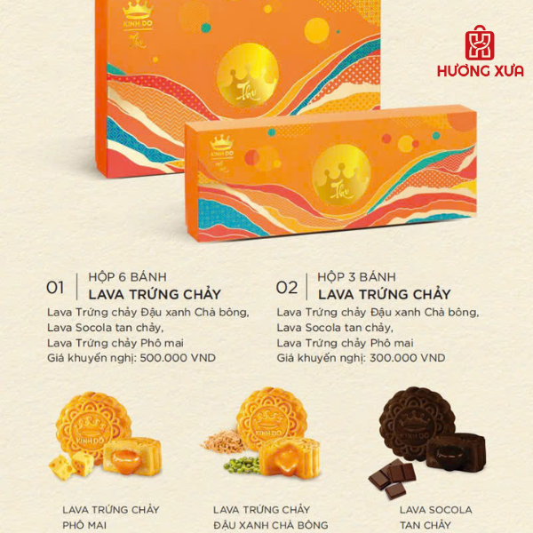 Bánh trung thu Kinh Đô Lava Trứng Chảy Hộp 3 bánh
