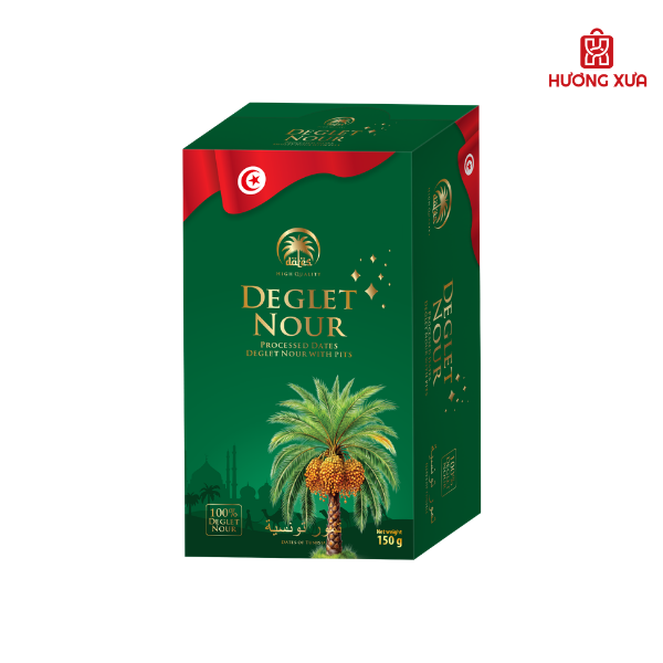 Chà là có hạt Deglet Nour hộp giấy 150g