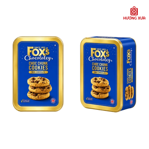 Bánh Quy Hộp Thiếc Fox's Chocolatey Choc Chunk Cookies 180g