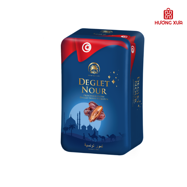 Chà là có hạt Deglet Nour hộp thiếc 250g