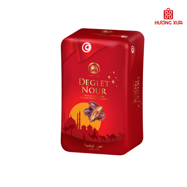 Chà là có hạt Deglet Nour hộp thiếc 250g