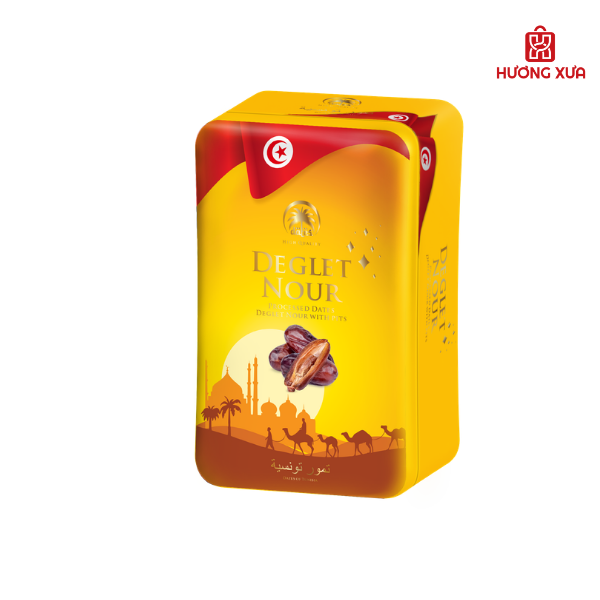Chà là có hạt Deglet Nour hộp thiếc 250g