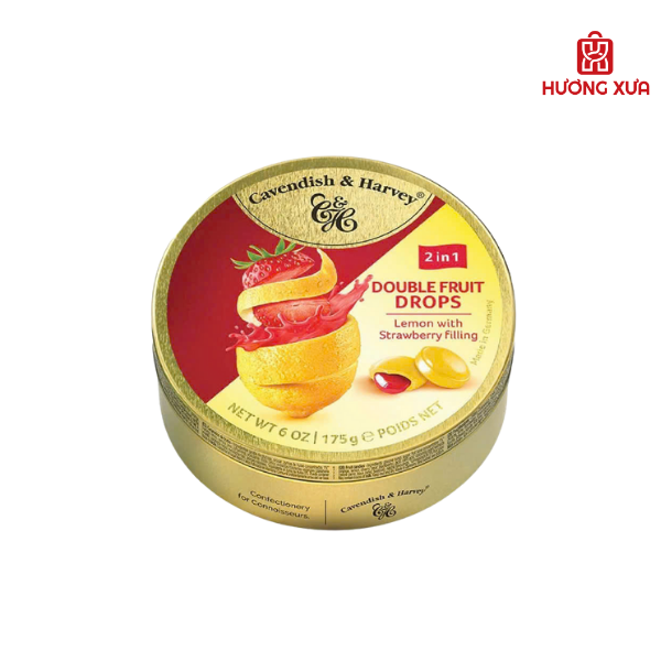 Kẹo trái cây Dou Fruit Cavendish & Harvey hộp thiếc 200g / 175g