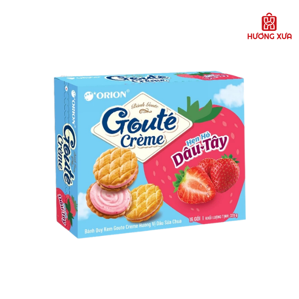 Bánh Quy Kem Goute Creme Dâu Sữa Chua Hộp 320g