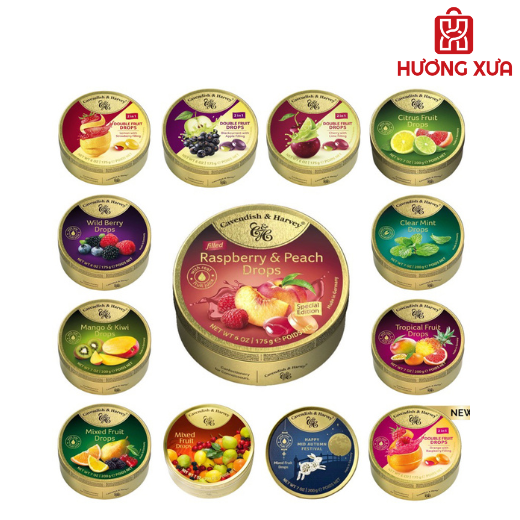 Kẹo Trái Cây Cavendish & Harvey 175g - 200g (Nhiều loại)