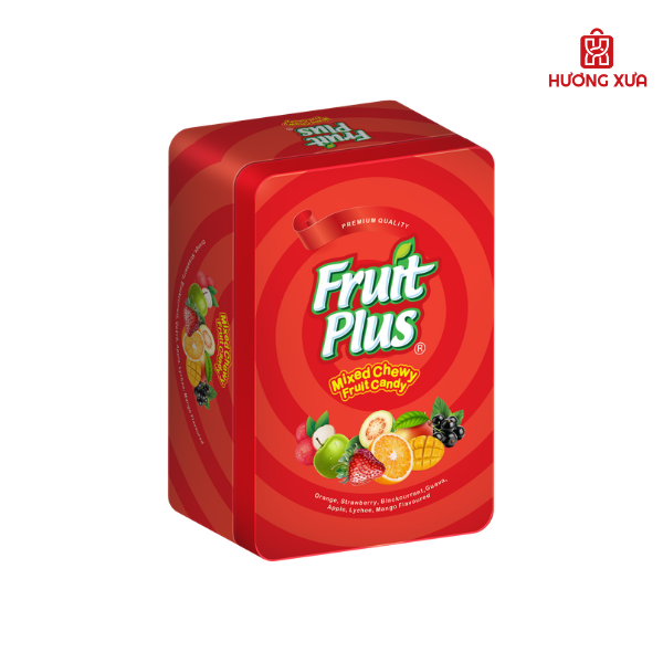 Kẹo Mềm Fruit Plus Hỗn Hợp Hộp Sắt 170g
