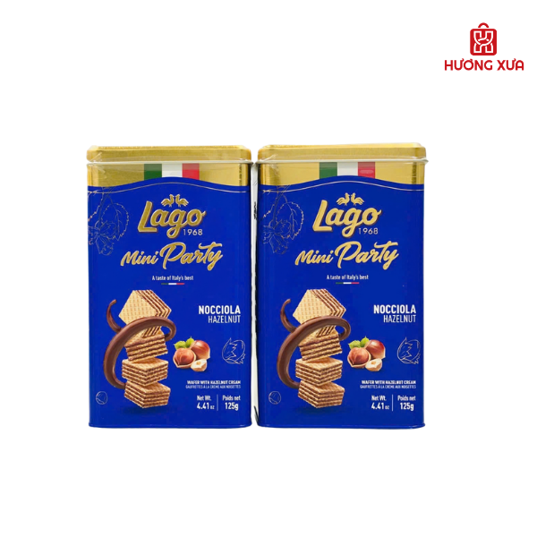 Bánh xốp kem vị hạt phỉ Gastone Lago Party Wafers Nocciola 125g