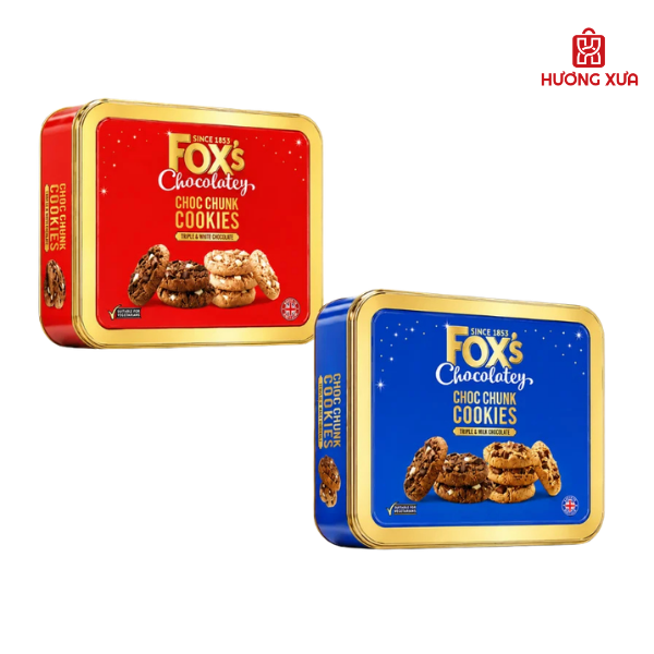 Bánh Quy Hộp Thiếc Fox's Chocolatey Choc Chunk Cookies 360g