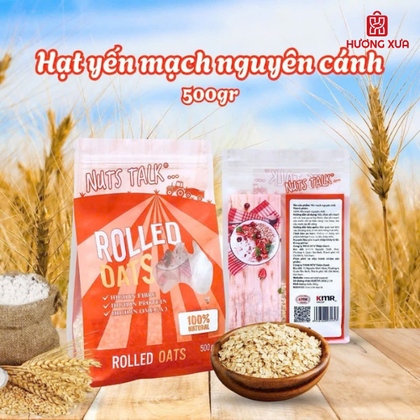 Yến Mạch Túi Màu Cam Cánh Dày Nuts Talk 500g