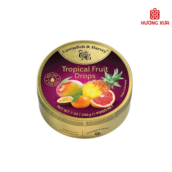 Kẹo trái cây Cavendish & Harvey hộp thiếc 200g / 175g ( đủ vị)