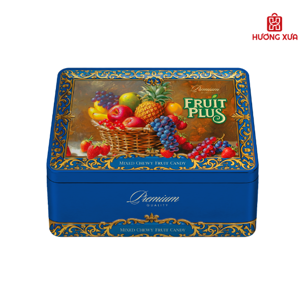 Kẹo Mềm Fruit Plus Hỗn Hợp Hộp Sắt Mẫu Mới 170g