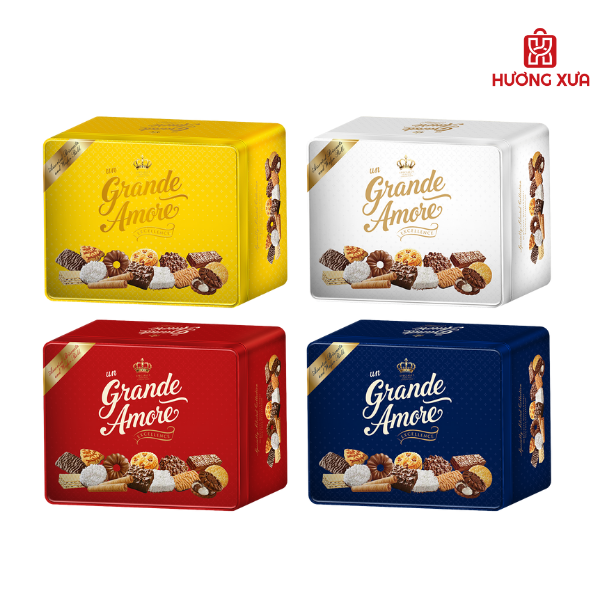 Bánh Quy Và Bánh Quế Hỗn Hợp Un Grande Amore Hộp Sắt 505g