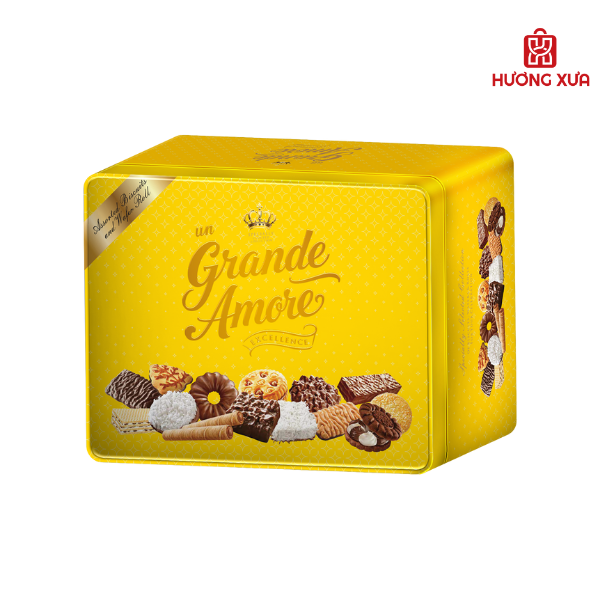 Bánh Quy Và Bánh Quế Hỗn Hợp Un Grande Amore Hộp Sắt 505g