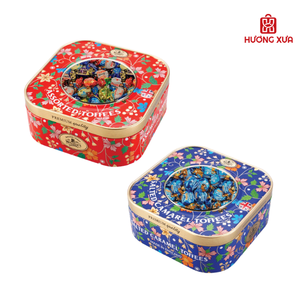 Kẹo Bơ Sữa Walker's Toffees hộp thiếc 125g