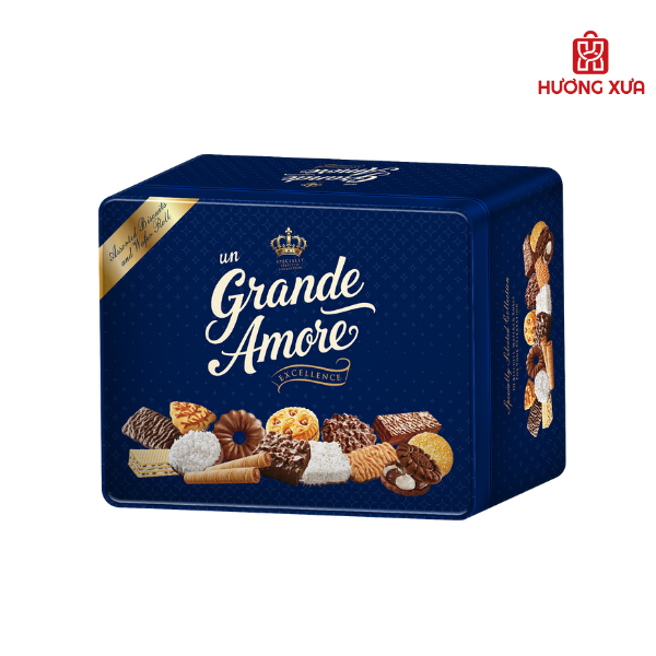 Bánh Quy Và Bánh Quế Hỗn Hợp Un Grande Amore Hộp Sắt 505g