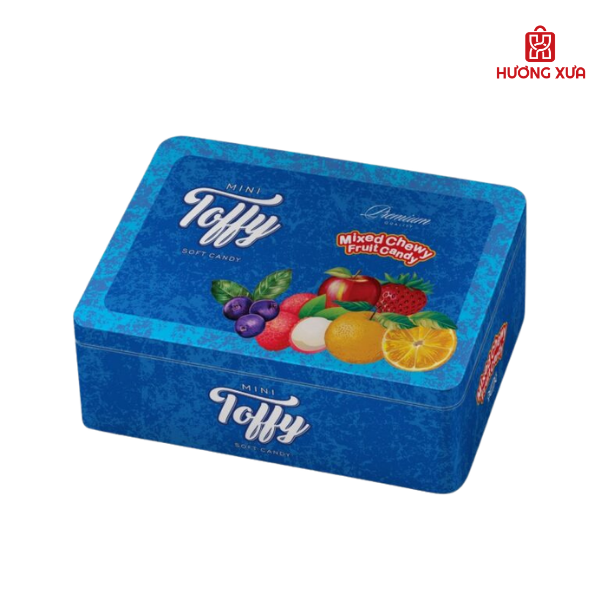 Kẹo Mềm Hương Trái Cây Mini Toffy Lale Hộp Sắt 186g