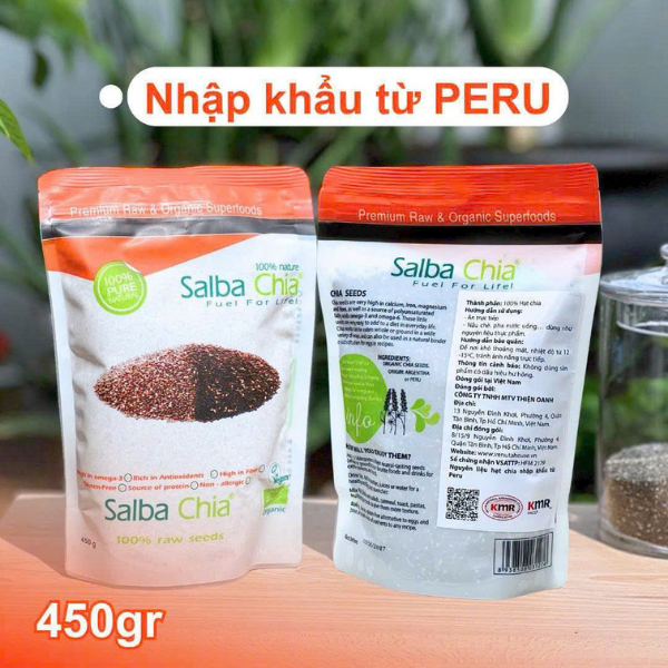 Hạt Chia Đen Salba Túi 450g