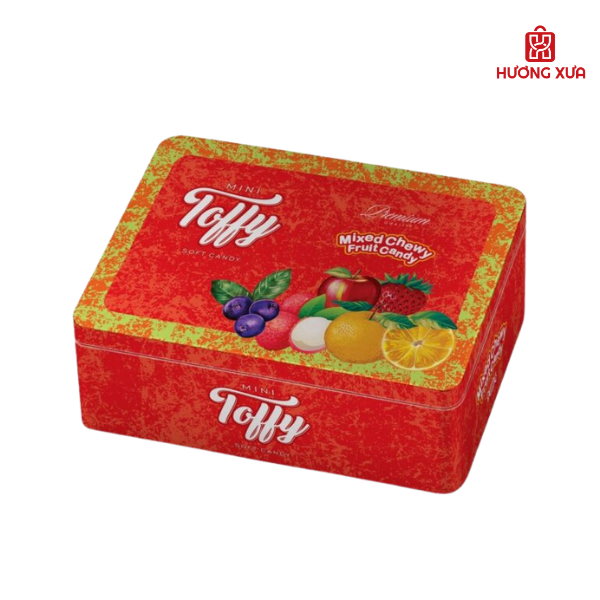 Kẹo Mềm Hương Trái Cây Mini Toffy Lale Hộp Sắt 186g