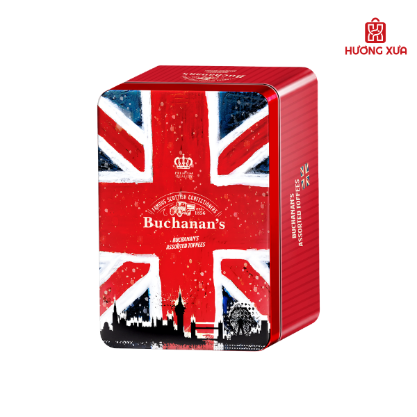 Kẹo Toffees Hỗn Hợp Buchanan’s Hộp Sắt 210g