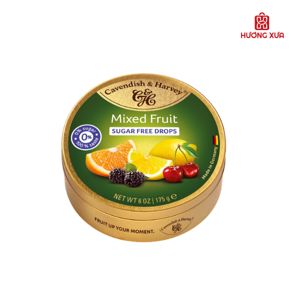 Kẹo Trái Cây Cavendish & Harvey Mixed Fruit Sugar Free Hộp Thiếc 175g