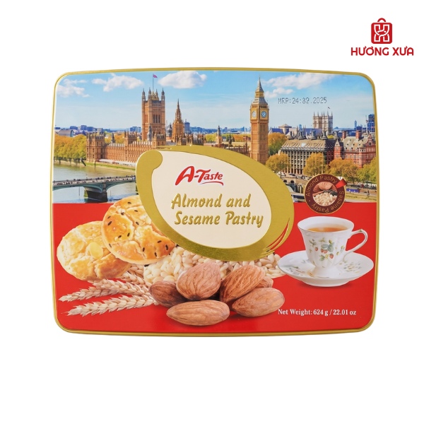 Bánh Quy Hạnh Nhân Và Mè A-Taste Almond and Sesame Pastry 624g