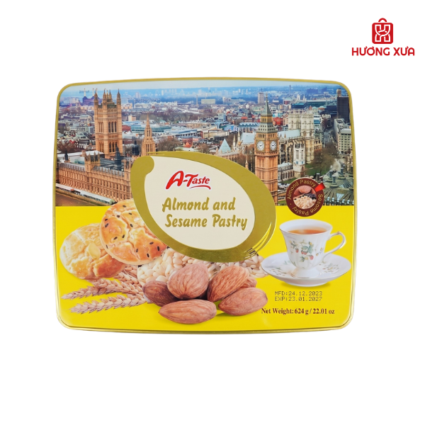 Bánh Quy Hạnh Nhân Và Mè A-Taste Almond and Sesame Pastry 624g