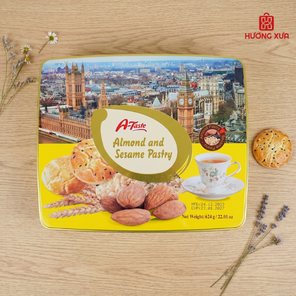 Bánh Quy Hạnh Nhân Và Mè A-Taste Almond and Sesame Pastry 624g
