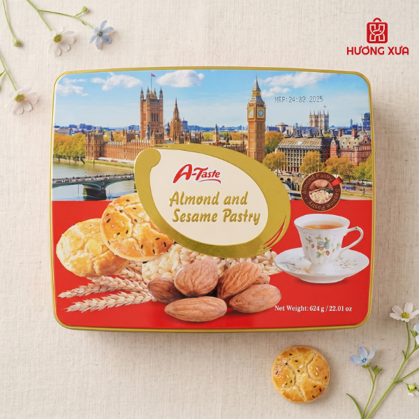 Bánh Quy Hạnh Nhân Và Mè A-Taste Almond and Sesame Pastry 624g
